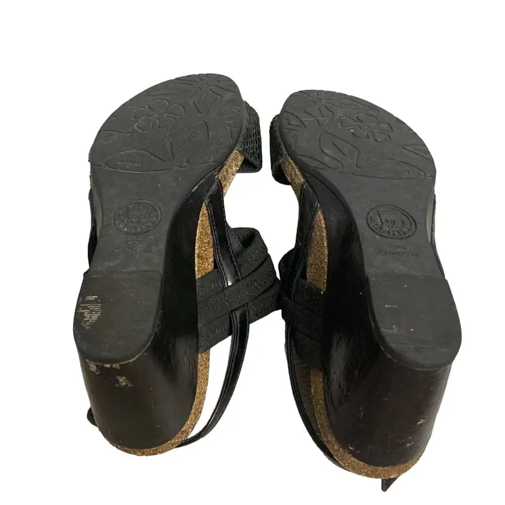 Mephisto leather air‎ relax wedge sandals